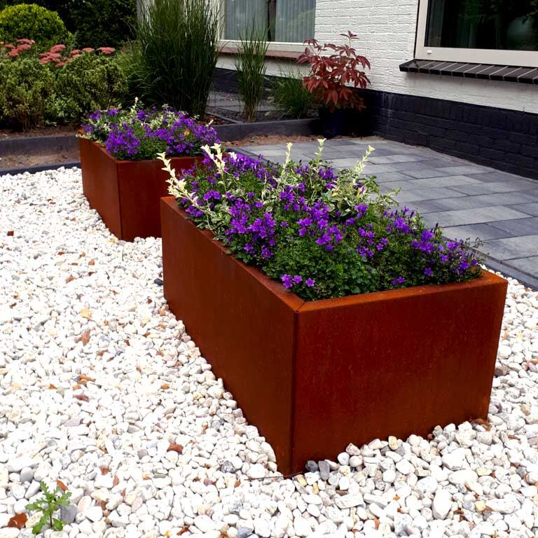 Donica ze stali corten Texas 50 x 100 cm