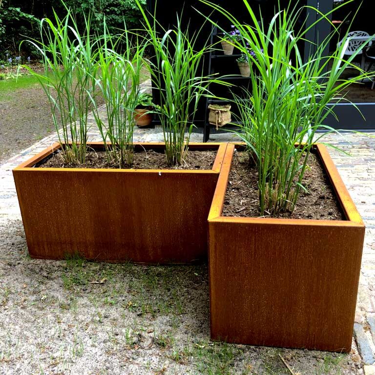 Donica ze stali corten Texas 50 x 100 cm