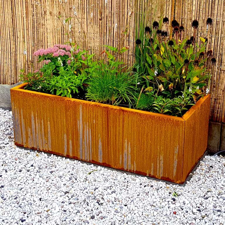Donica ze stali corten Texas 50 x 120 cm