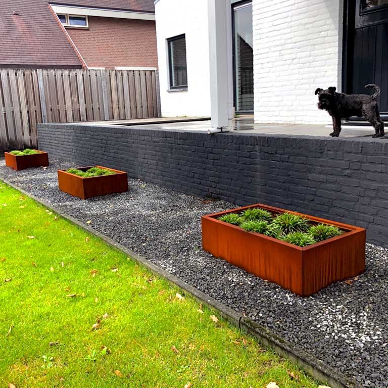 Donica ze stali corten Texas 60 x 100 cm