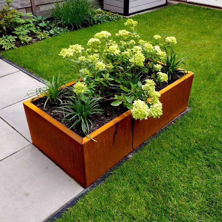 Donica ze stali corten Texas 60 x 120 cm
