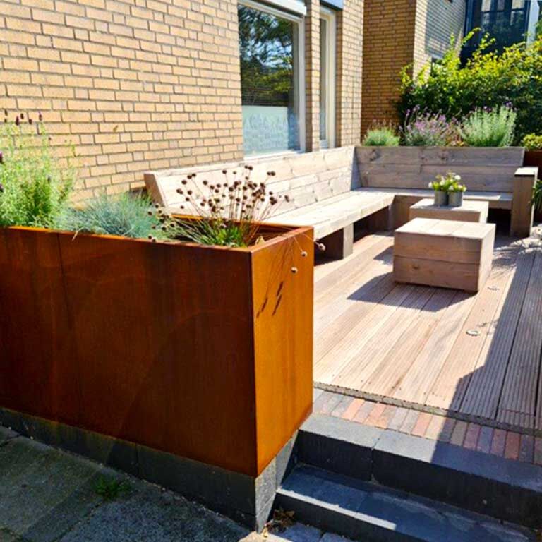 Donica ze stali corten Texas xxl 160 x 50 cm