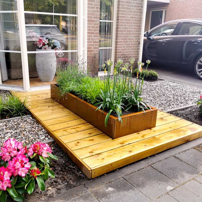 Donica ze stali corten Texas xxl 160 x 60 cm