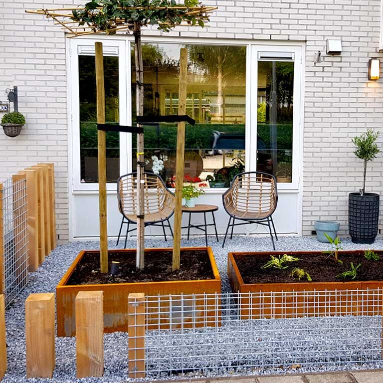 Donica ze stali corten Texas xxl 160 x 120 cm