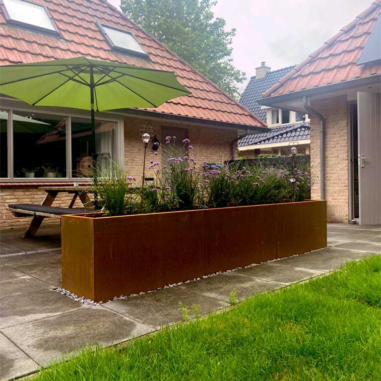 Donica ze stali corten Texas xxl 300 x 50 cm