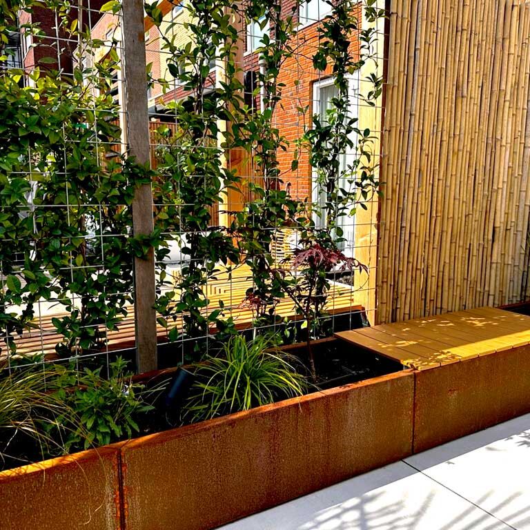 Donica ze stali corten Texas xxl 500 x 60 cm