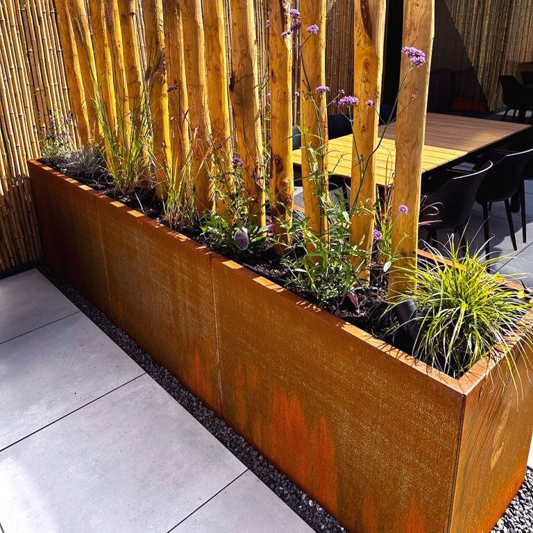 Donica ze stali corten Texas xxl 300 x 60 cm