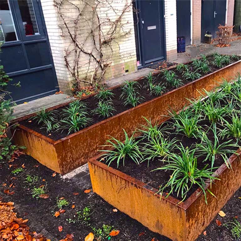 Donica ze stali corten Texas xxl 500 x 100 cm