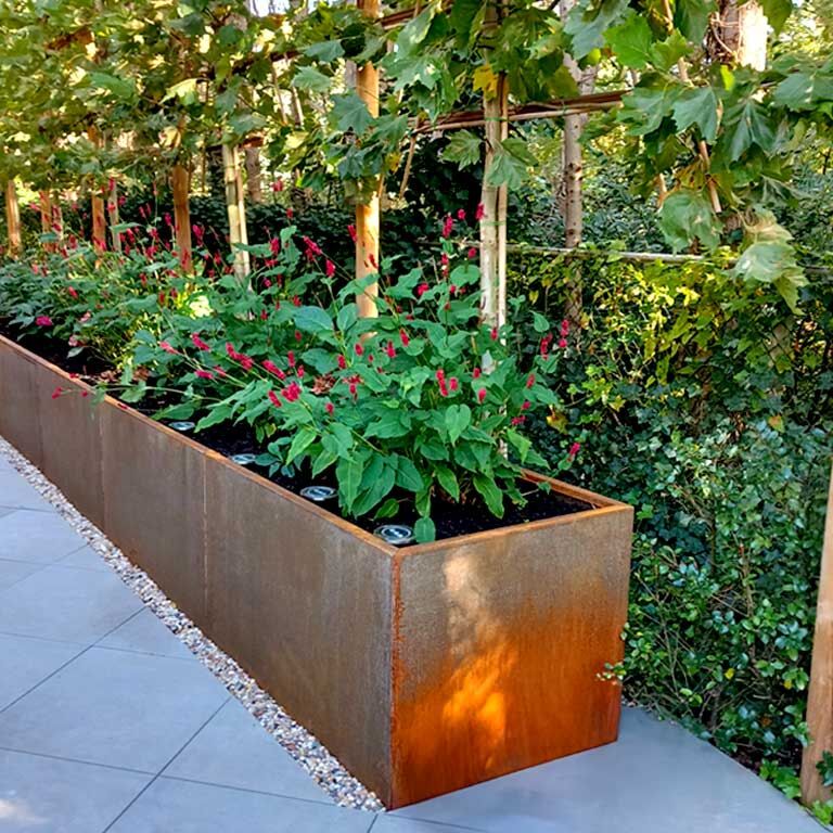 Donica ze stali corten Texas xxl 500 x 30 cm