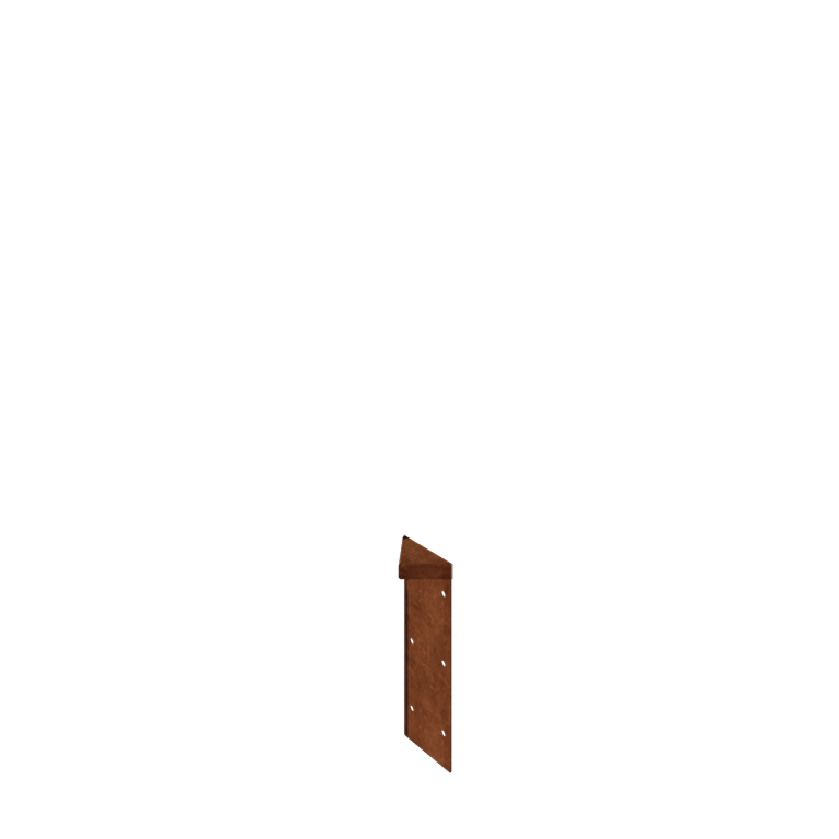 Donica ze stali corten - Element narożny 180° - 30 cm