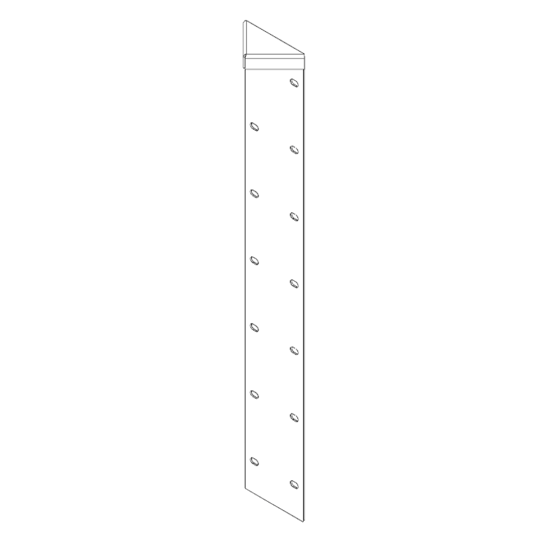 Element narożny stal malowana proszkowo 180° 70 cm