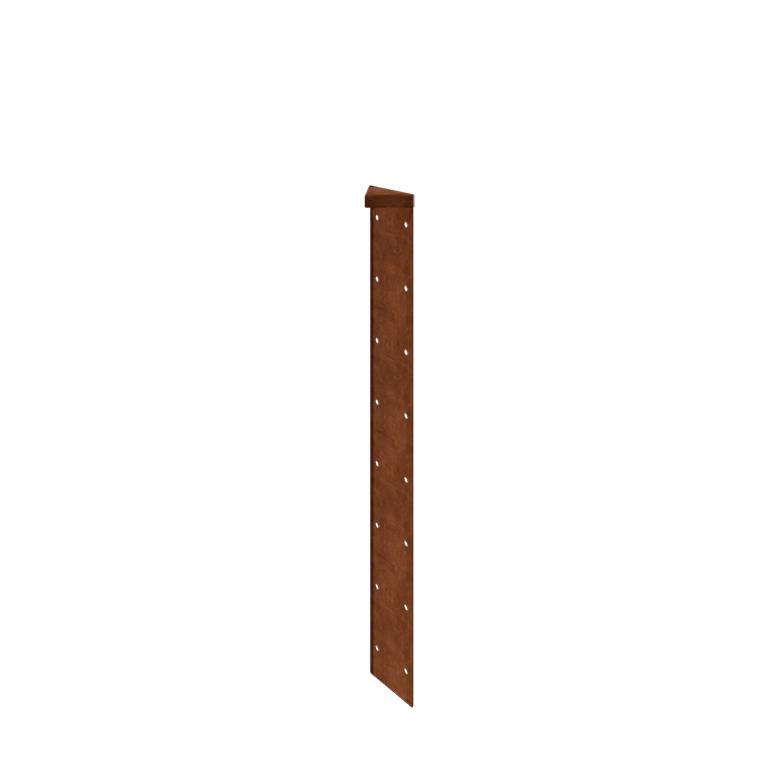 Donica ze stali corten - Element narożny 180° - 80 cm