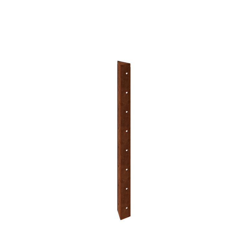 Donica ze stali corten - Element narożny 90° - 80 cm