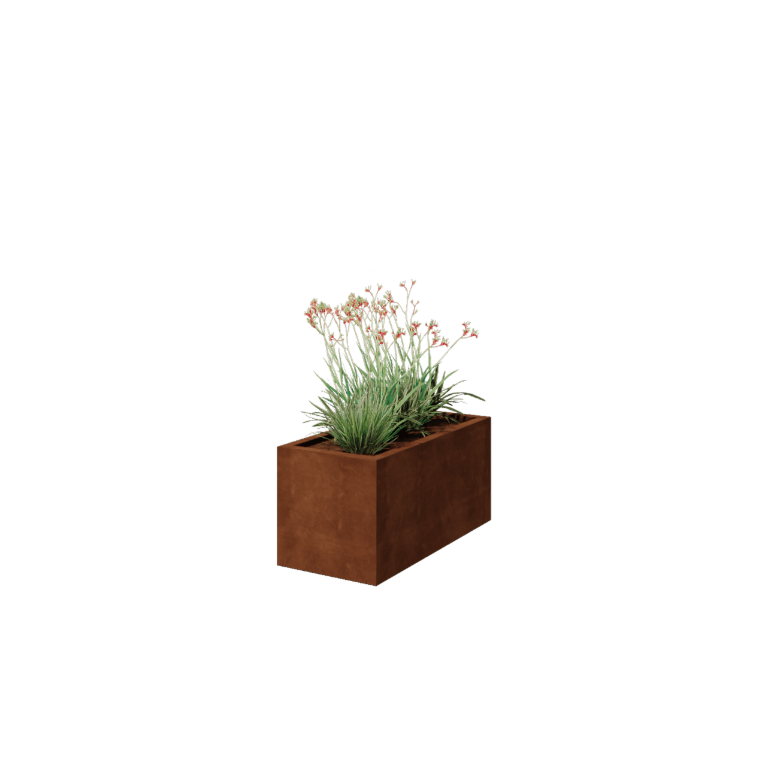 Spawana Donica ze stali corten Montana 100 x 50 x 50 cm
