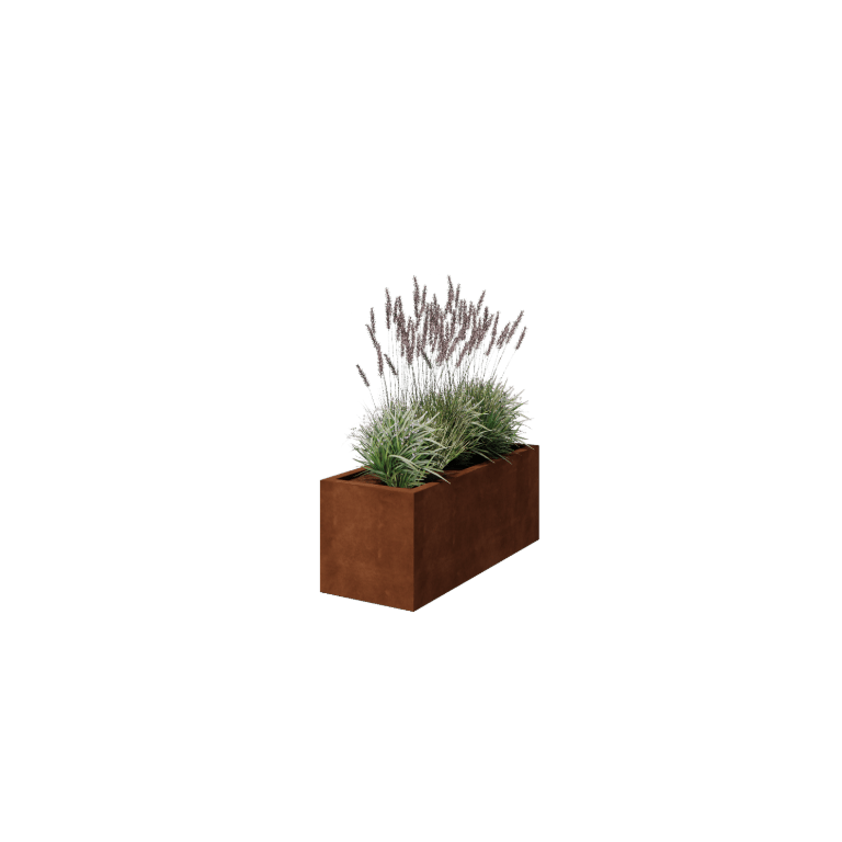 Spawana Donica ze stali corten Montana 120 x 50 x 50 cm