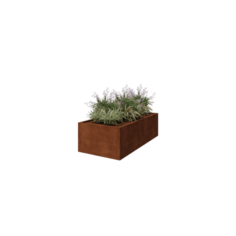 Spawana Donica ze stali corten Montana 200 x 100 x 60 cm