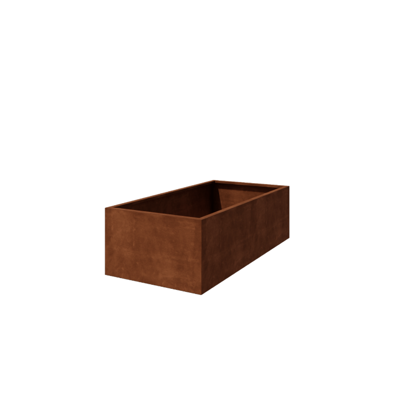 Spawana Donica ze stali corten Montana 200 x 100 x 60 cm