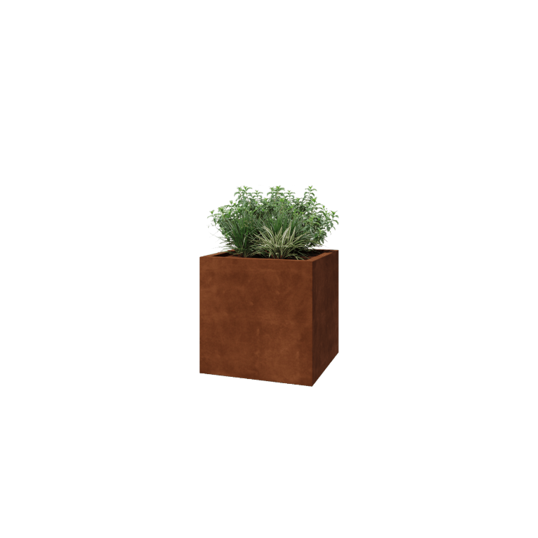Spawana Donica ze stali corten Montana 70 x 70 x 70 cm