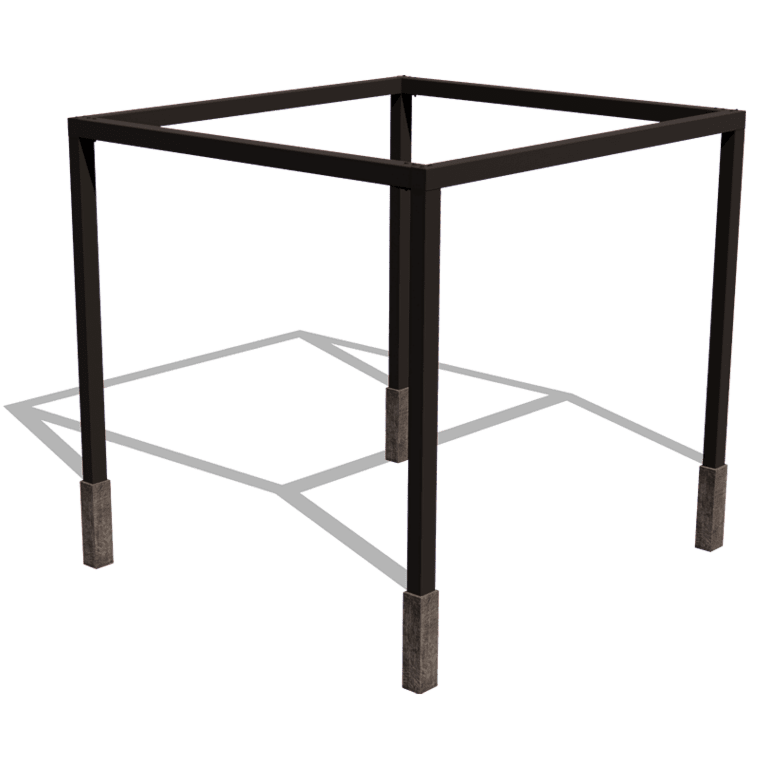 Zestaw malowana proszkowo stalowa pergola kwadratowa 324 x 300 cm
