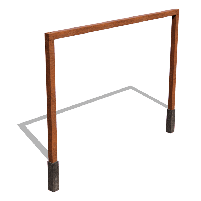 Proste pergola ze stali corten 400 cm
