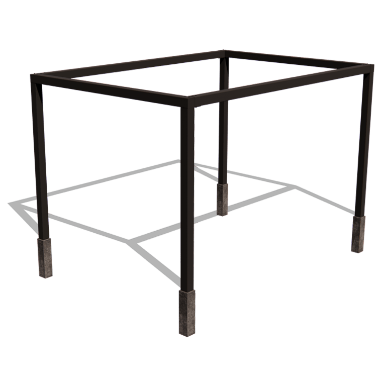 Kwadratowa pergola stalowa malowana proszkowo 424 x 300 cm