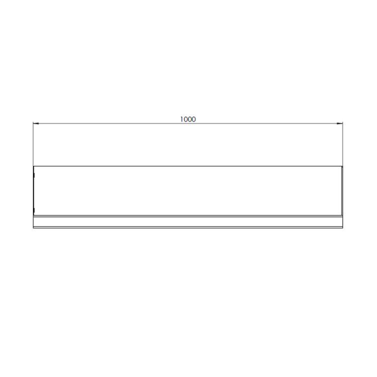 Prosta ściana oporowa ze stali corten 100 cm (wysokość 40 cm)