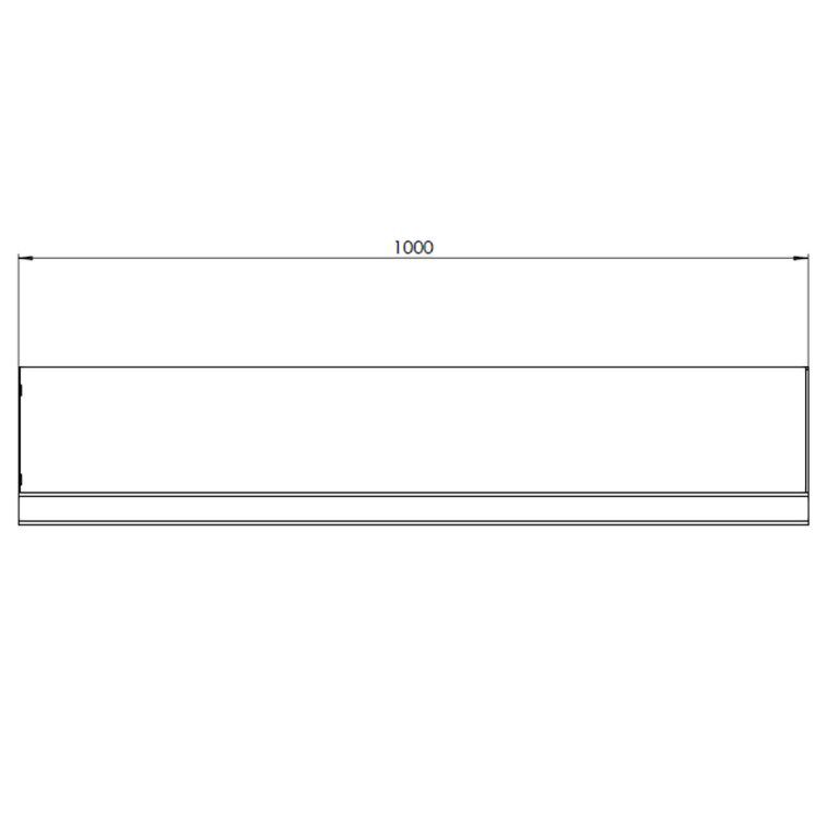 Prosta ściana oporowa ze stali malowanej proszkowo 100 cm (wysokość 40 cm)