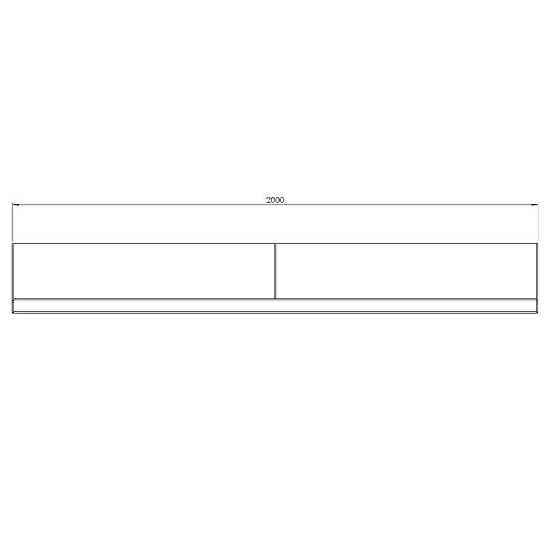 Prosta ściana oporowa ze stali corten 200 cm (wysokość 30 cm)