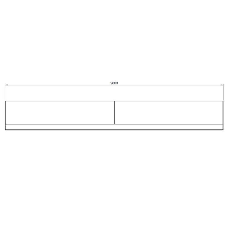 Prosta ściana oporowa ze stali corten 200 cm (wysokość 50 cm)