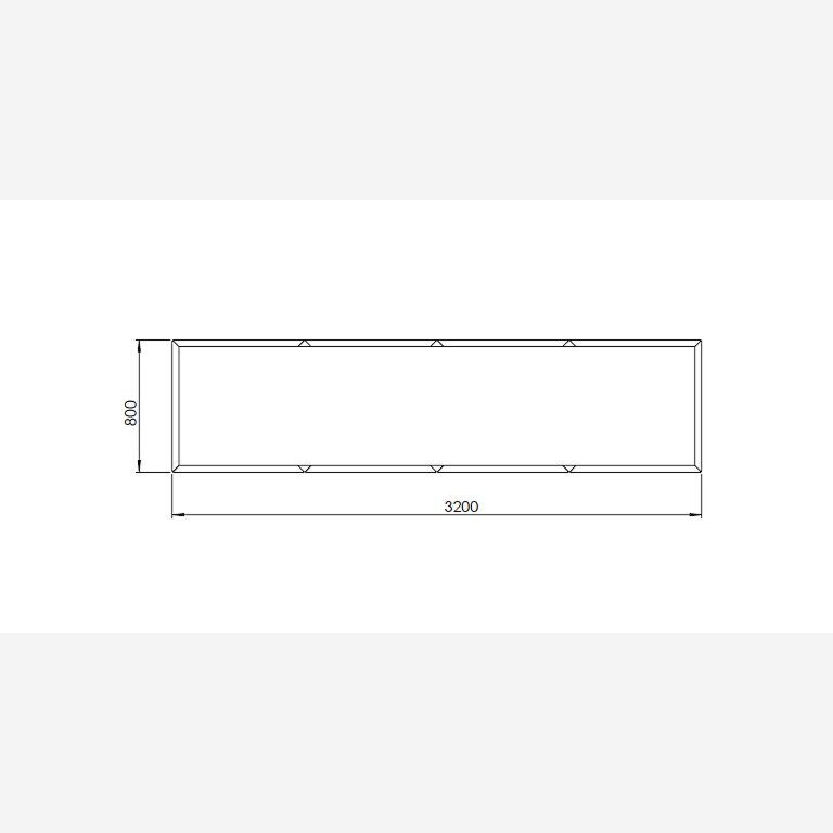 Donica stal malowana proszkowo Texas xxl 320 x 80 cm