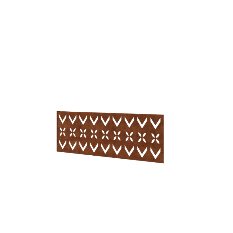 Ogrodzenie ze stali Corten H panelu V 120 x 47,5 cm