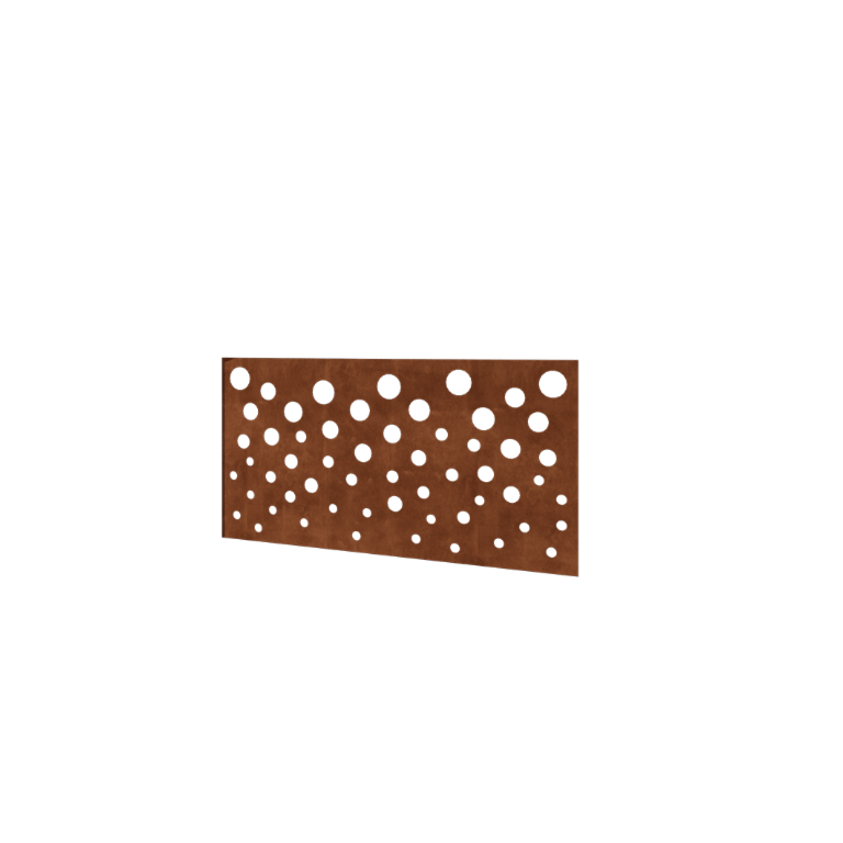 Ogrodzenie ze stali Corten H panelu B 120 x 63,3 cm
