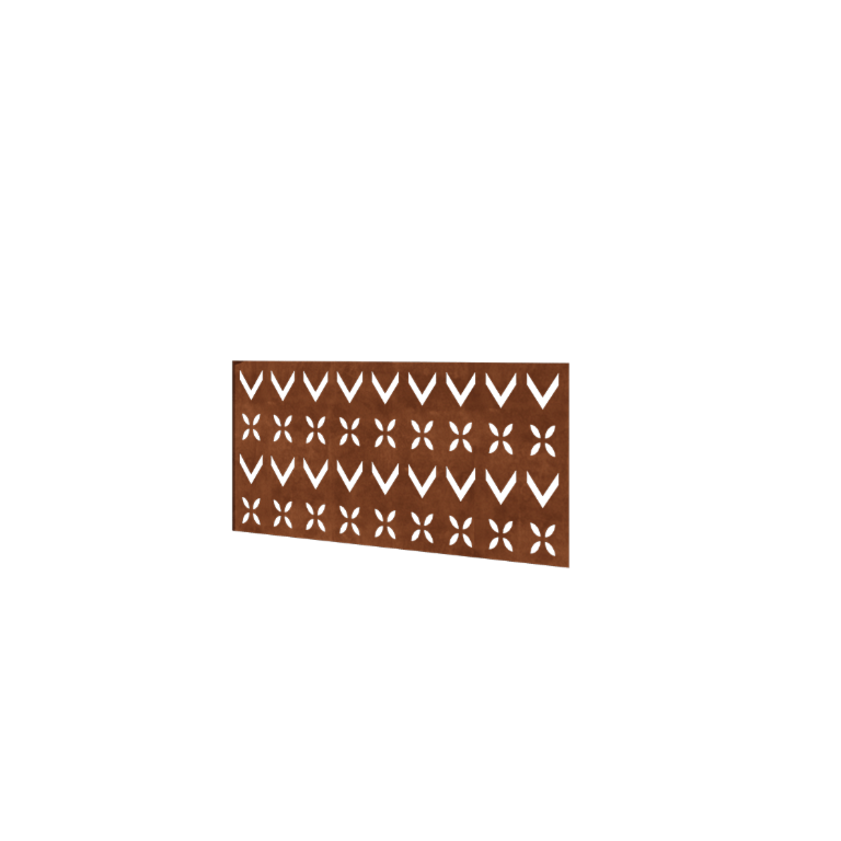 Ogrodzenie ze stali Corten H panelu V 120 x 63,3 cm