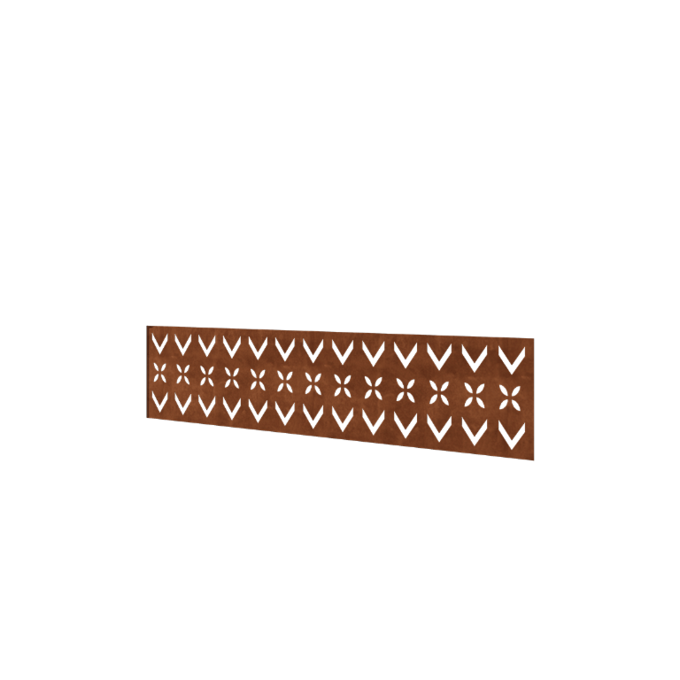 Ogrodzenie panelowe ze stali corten H - Panel V - 180 x 47,5 cm