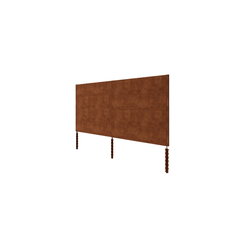 Ogrodzenie ze stali Corten H4 kompletní sada 378 cm