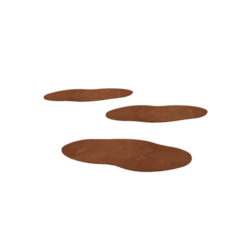 Płytka ogrodowa ze stali corten organiczne  50 x 25 cm