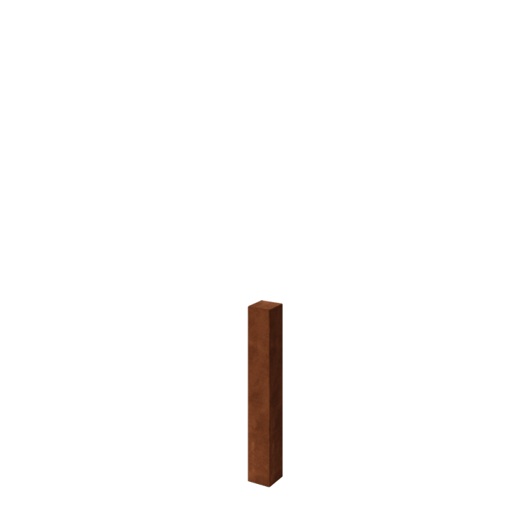Słupki ogrodzeniowe ze stali corten 80 cm