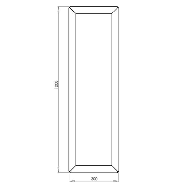 Donica stal malowana proszkowo Texas 30 x 100 cm