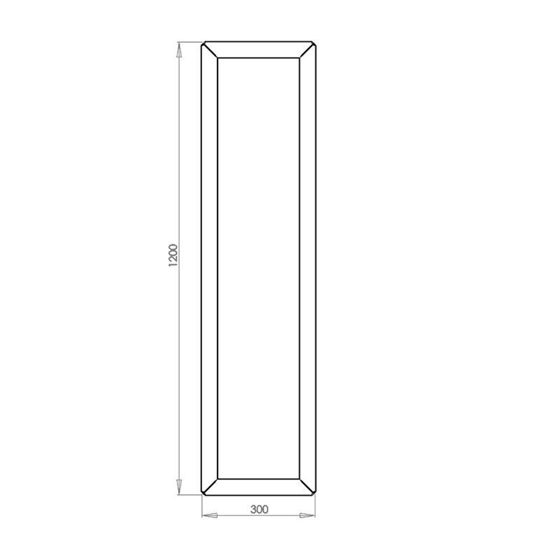 Donica ze stali corten Texas 30 x 120 cm