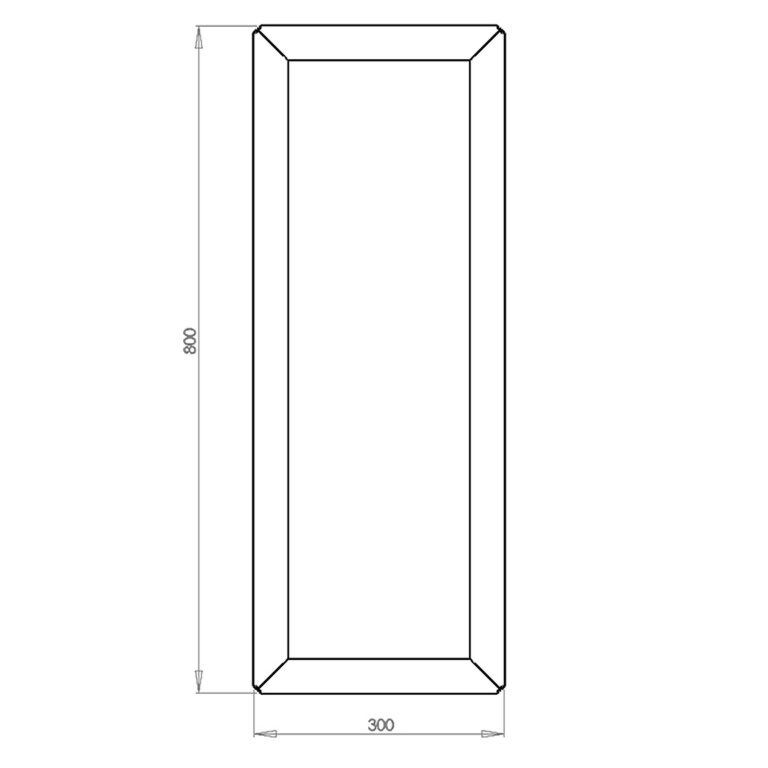 Donica stal malowana proszkowo Texas 30 x 80 cm