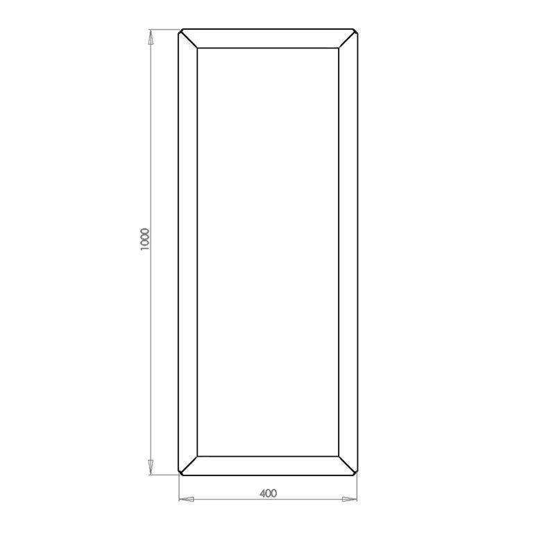 Donica stal malowana proszkowo Texas 40 x 100 cm