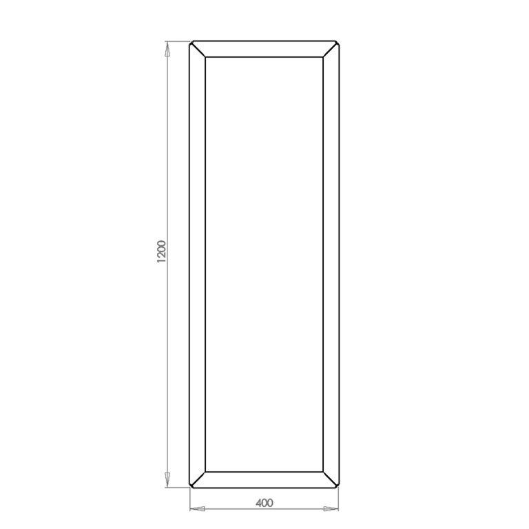 Donica ze stali corten Texas 40 x 120 cm