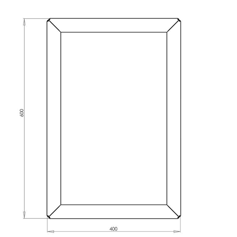 Donica ze stali corten Texas 40 x 60 cm