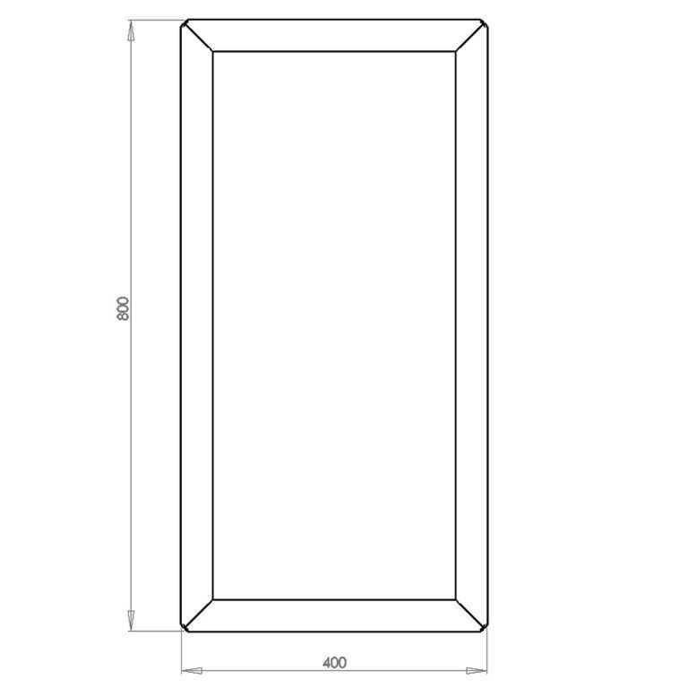 Donica stal malowana proszkowo Texas 40 x 80 cm