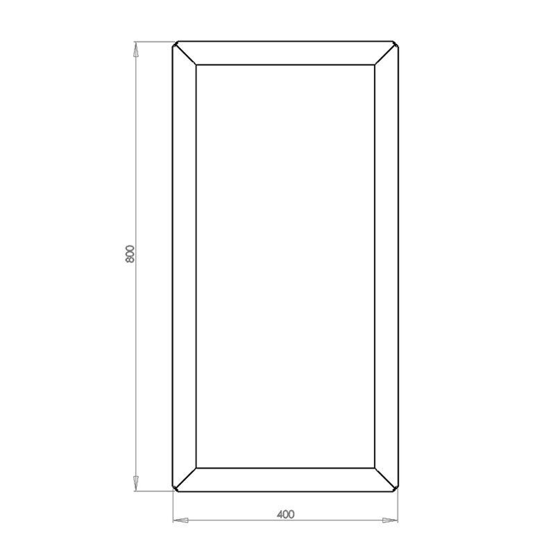 Donica ze stali corten Texas 40 x 80 cm
