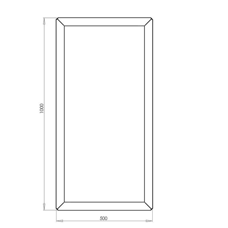 Donica ze stali corten Texas 50 x 100 cm