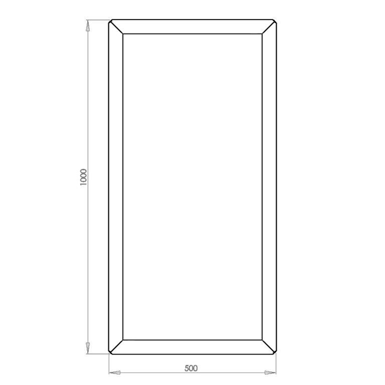 Donica stal malowana proszkowo Texas 50 x 100 cm