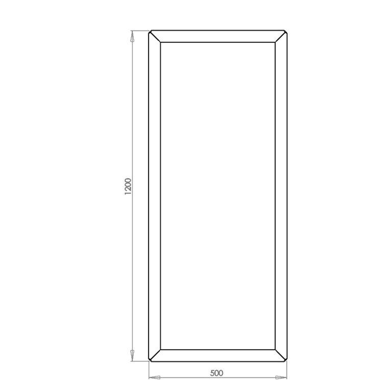 Donica ze stali corten Texas 50 x 120 cm