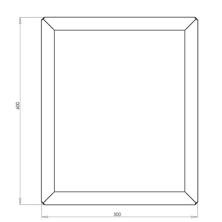 Donica ze stali corten Texas 50 x 60 cm