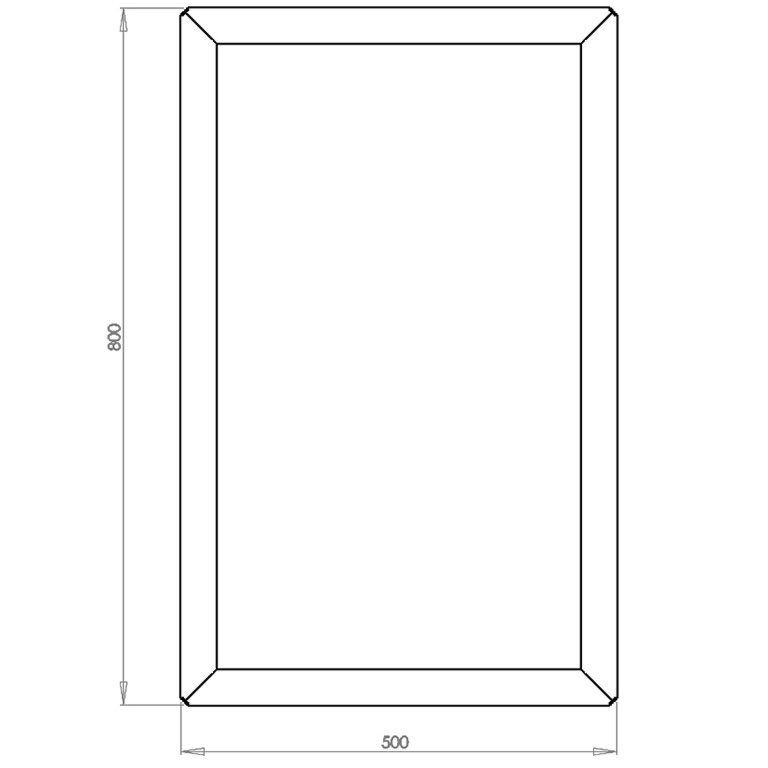 Donica stal malowana proszkowo Texas 50 x 80 cm